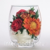 Цветы натуральные в стекле ( герберы ) - доставка по РФ