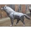 Волк скульптурный из металла