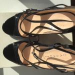 Босоножки туфли casadei италия 39 размер черные лак кожа платформа 1 см каблук шпилька 11 см одевали