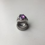 Кольцо новое серебро 19 камни циркон полностью вокруг много ювелирное украшение драгоценности