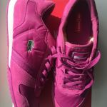 Кроссовки кеды новые lacoste 39 размер замша текстиль цвет розовый фукси подошва легкая обувь