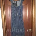 Платье новое dolce&gabbana италия s 42 44 джинсовый сарафан корсетный синий миди длина стретч тянетс