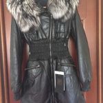 Пуховик куртка новая fashion furs италия 44 46 s m кожа черный мех чернобурка капюшон женский плащ